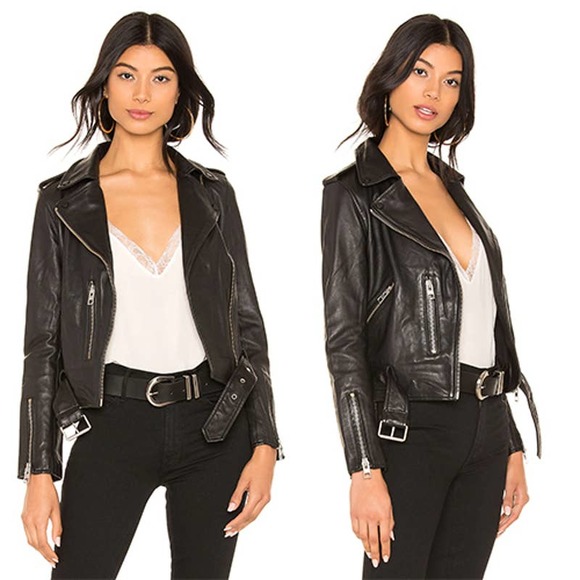 All Saints Jackets & Blazers - AllSaints Balfern Leather Biker Moto Zip Cuff Black Jacket Women's Size: 8 NWOT